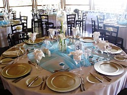 Turquoise overlays, silver baseplates, table numbers, barrel vase