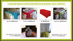 COLOUR TABLE CLOTHS