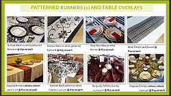 PATTERNED RUNNERS, OVERLAYS