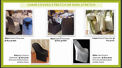 CHAIRS COVERS - Stretch & Non-Stretch